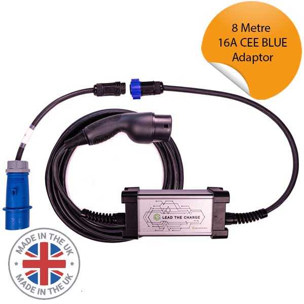 Type 2 | 16A CEE Blue Mobile Charging Cable | 8 Metre